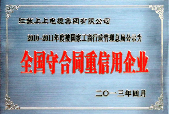 上上集團通過“全國守合同重信用企業(yè)”復評工作
